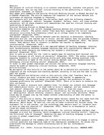 Eseja 'Critical Thinking ', 1.