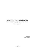 Konspekts 'Anestēzija geriatrijā', 1.
