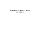 Referāts 'Radiofona attīstība Latvijā no 1925. - 1940.gadam', 1.