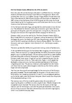 Eseja 'How the Olympic Games Affected the City of Rio de Janeiro', 1.