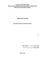 Paraugs 'Klases audzinātāja portfolio', 1.