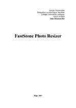 Konspekts 'FastStone Photo Resizer programmas apskats', 1.