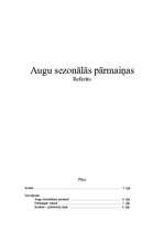 Referāts 'Augu sezonālās pārmaiņas', 1.