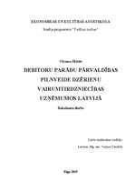 Diplomdarbs 'Debitoru parādu pārvaldības pilnveide dzērienu vairumtirdzniecības uzņēmumos Lat', 1.