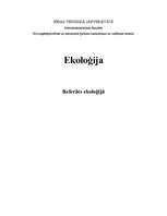 Referāts 'Ekoloģija', 1.
