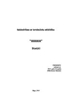 Paraugs 'Sabiedrības ar ierobežotu atbildību "X" statūti', 1.