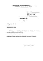 Paraugs 'Iesnieguma paraugs', 1.