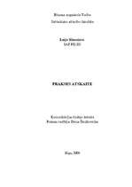 Prakses atskaite 'Sabiedrisko attiecību menedžera prakse', 1.