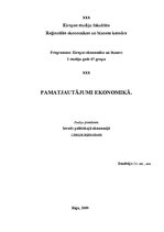 Konspekts 'Pamatjautājumi ekonomikā', 1.