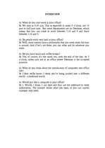 Konspekts 'Interview', 1.