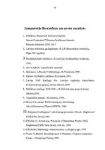 Diplomdarbs 'Reklāmas veidošanas īpatnības uzņēmumā AS "Laima"', 70.