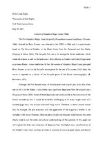 Eseja 'Analysis of Film "Aladdin’s Magic Lamp" (1966) by Boris Ricarev', 1.