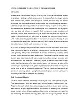 Eseja 'Living in the city versus living in the countryside', 1.