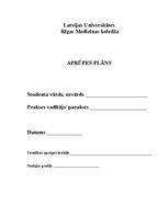 Prakses atskaite 'Aprūpes plāns', 1.