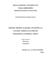 Konspekts 'Pircēju rīcības faktori, to izpēte un analīze. Pirkšanas lēmumu pieņemšana patēr', 1.