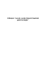 Konspekts 'G.Merķelis "Latvieši, sevišķi Vidzemē, filosofiskā gadsimteņa beigās"', 1.