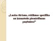 Referāts 'Lauku tūrisms, reklāmas specifika un izmantotie piesaistīšanas paņēmieni', 69.