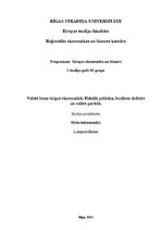 Konspekts 'Valsts loma tirgus ekonomikā. Fiskālā politika, budžeta deficīts un valsts parād', 1.