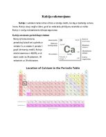 Konspekts 'Kalcija raksturojums', 1.