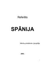 Referāts 'Spānija', 1.