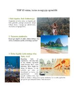 Konspekts 'Top desmit vietas, kuras es gribētu apmeklēt', 1.