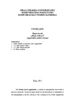 Eseja 'Apgaismības kultūra Eiropā', 1.