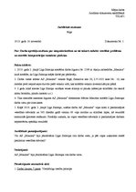 Paraugs 'Juridiskais atzinums', 1.