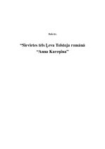 Referāts 'Sievietes tēls Ļeva Tolstoja romānā "Anna Kareņina"', 1.