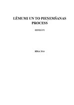 Referāts 'Lēmumi un to pieņemšanas process', 1.