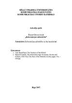 Eseja 'Informācijas sabiedrība un tās ienaidnieki', 1.