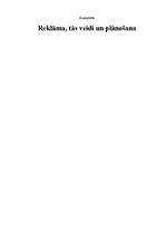 Referāts 'Reklāma, tās veidi un plānošana', 1.