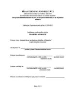 Prakses atskaite 'Starptautisko ekonomisko attiecību organizēšana un vadīšana', 1.