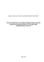 Eseja 'Kā jūs vērtējiet 1933. gada 24. apriļa sodu likumā piedāvāto sodu sistēmu un to ', 1.