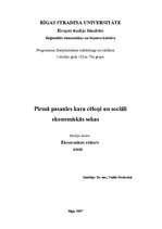 Referāts 'Pirmā pasaules kara cēloņi un sociāli ekonomiskās sekas', 1.