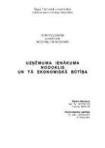 Referāts 'Uzņēmuma ienākuma nodoklis un tā ekonomiskā būtība', 1.