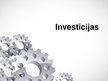 Prezentācija 'Investīcijas', 1.