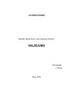 Referāts 'Valdījums', 1.