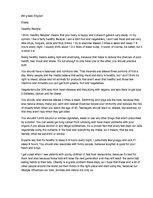 Eseja 'Healthy Lifestyle', 1.