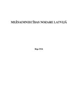 Referāts 'Mežsaimniecības nozare Latvijā', 1.