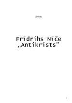 Referāts 'Frīdrihs Nīče "Antikrists"', 1.
