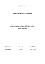 Referāts 'Juglas ezera eitrofikācijas riska monitorings', 1.