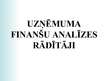 Prezentācija 'Uzņēmuma finanšu analīzes formulas', 1.