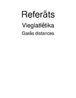 Konspekts 'Vieglatlētika - garās distances', 1.