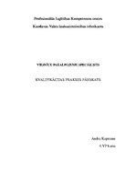 Prakses atskaite 'Kvalifikācijas prakses atskaite', 1.