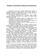 Eseja 'Mūsdienu vēsturnieku viedokļi par renesansi', 1.