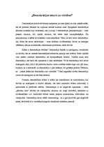 Eseja 'Demokrātijas saturs un vērtības', 1.