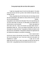 Eseja 'Young People Enjoy Life more than Older People Do', 1.