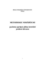 Prakses atskaite 'Aprūpes plāns ķirurģijā (Akūts apendicīts)', 1.