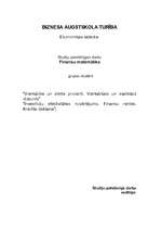 Referāts 'Finanses un nodokļi', 1.