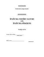 Referāts 'Īpašuma tiesību saturs un īpašuma jēdziens', 1.